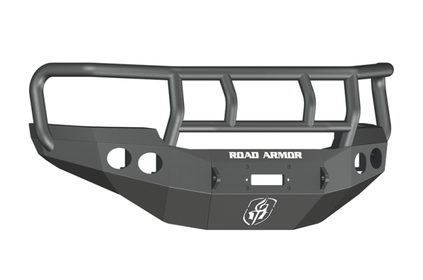 Road Armor 38402B 11-14 GMC 2500 Stealth Front Winch Bumper w/Titan II Guard - Tex Blk