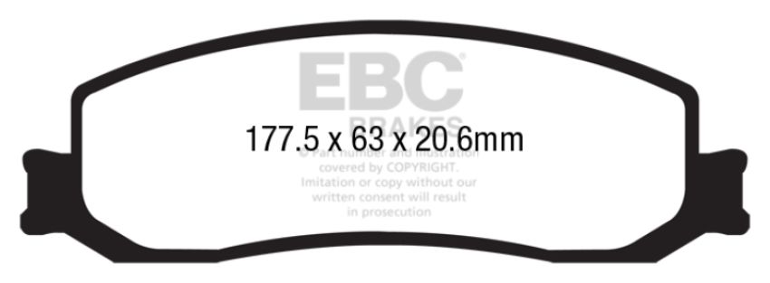EBC Brakes DP63000 6000 Series Greenstuff Truck/SUV Brakes Disc Pads
