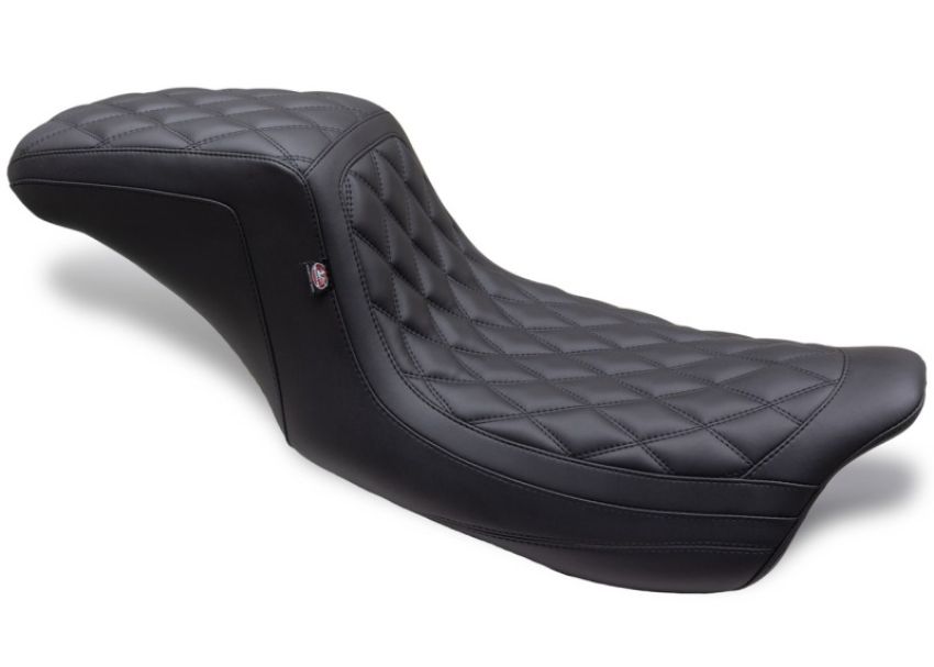 Mustang Motorcycle 75299 Mustang 08-24 HD FL Touring Double Diamond Squareback 1PC Seat - Black