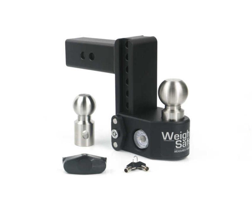 Weigh Safe SWS6-2.5 6in Drop Hitch w/Built-in Scale & 2.5in Shank (10K/22K GTWR) - Steel