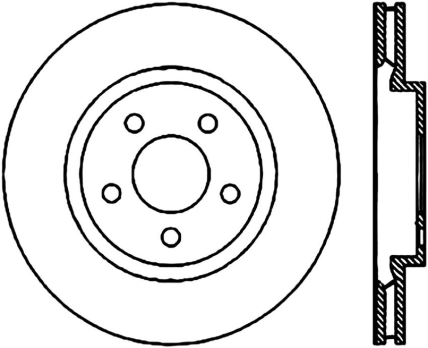 Stoptech 126.63062CSR Sport Slotted (CRYO) 05-19 Chrysler 300 Rear Right Slotted Rotor