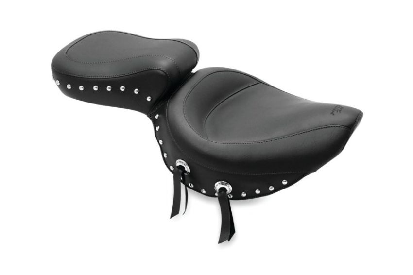 Mustang Motorcycle 75284 Mustang 87-04 Suzuki VS700/750/800 Intruder,S50 05-09 Std Touring 2PC Seat w/Studs - Black