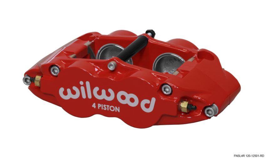 Wilwood 120-12501-RD Caliper-Narrow Superlite 4R - Red 1.75/1.75in Pistons 1.25in Disc