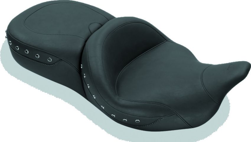 Mustang Motorcycle 79547 Mustang 08-21 Harley Electra Glide,Rd Glide,Rd King,Str Glide Super Tour 1PC Seat Blk Pearls - Black