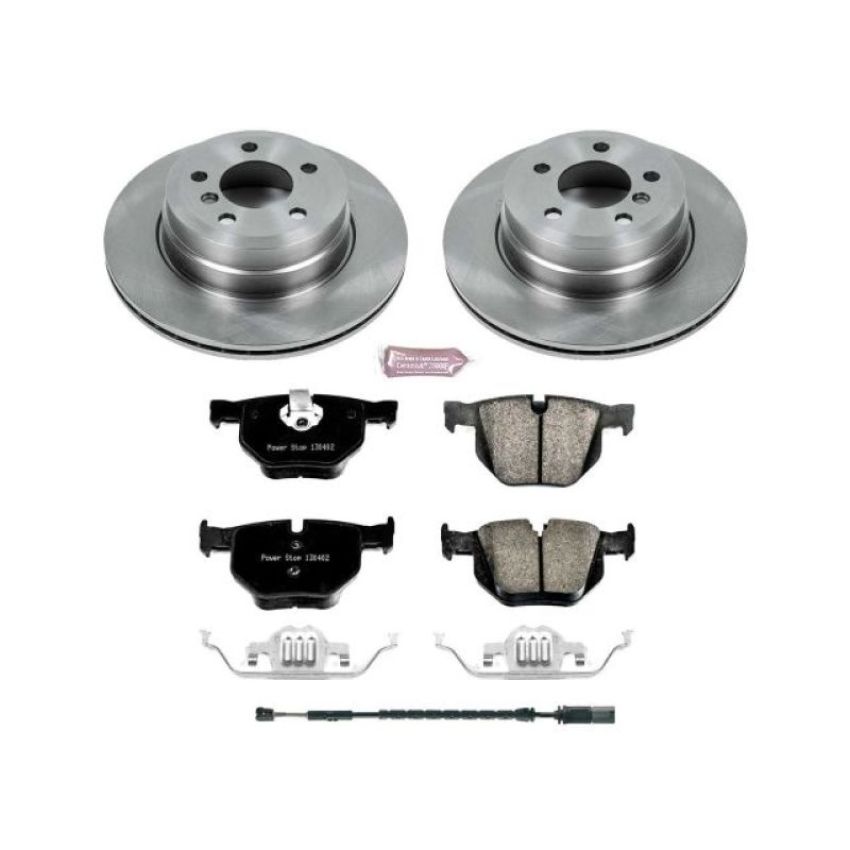 PowerStop KOE7429 OE Stock Replacement Low-Dust Ceramic Brake Pad and Rotor Kit