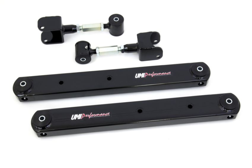 UMI Performance 402125-B 68-72 GM A-Body Rear Control Arm Kit Fully Boxed Lowers Adjustable Uppers