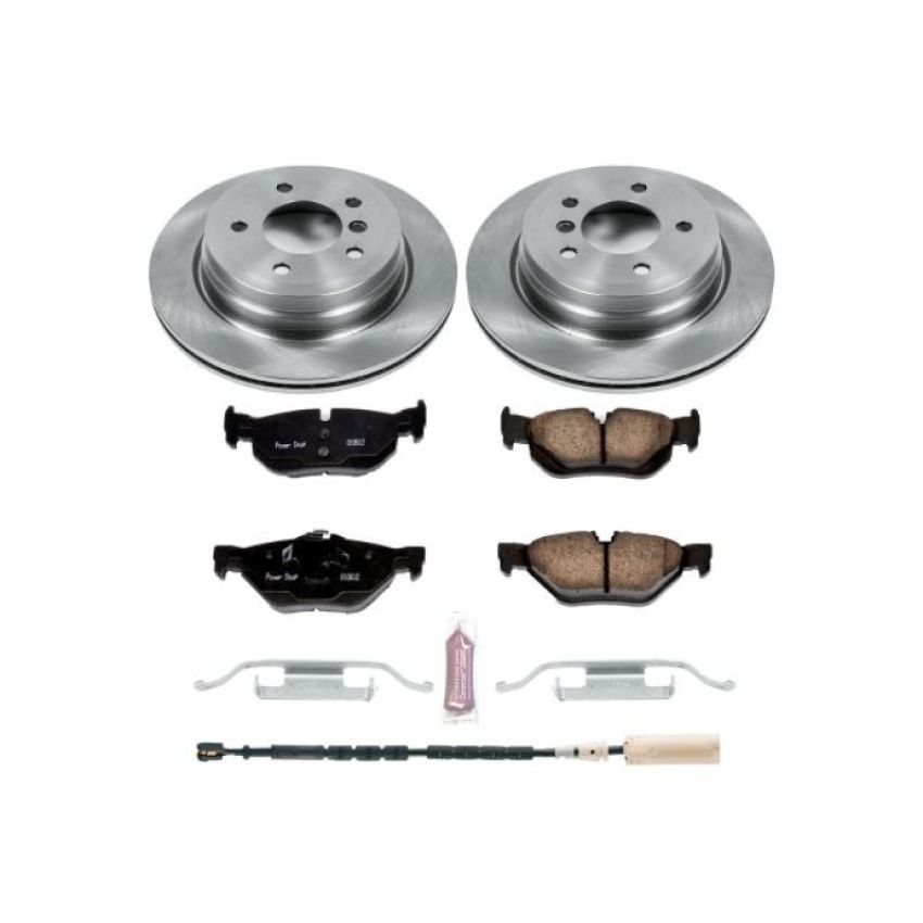 PowerStop KOE7008 OE Stock Replacement Low-Dust Ceramic Brake Pad and Rotor Kit