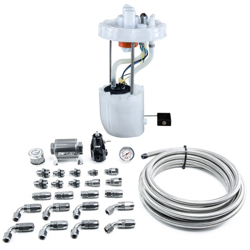 DeatschWerks 9-401-607-7042 12-15 Honda Civic Si/13-15 Acura ILX DW400 Pump Module & Return Kit w/CPE Fuel Lines