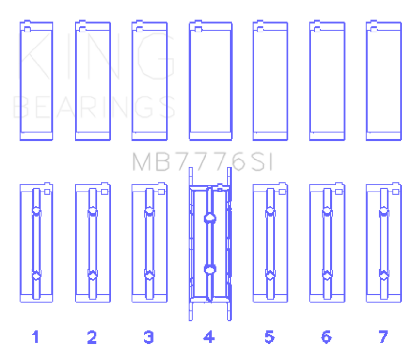 King BMW N55B30A/N53B30A/N52B30A (Size STD) Main Bearing Set