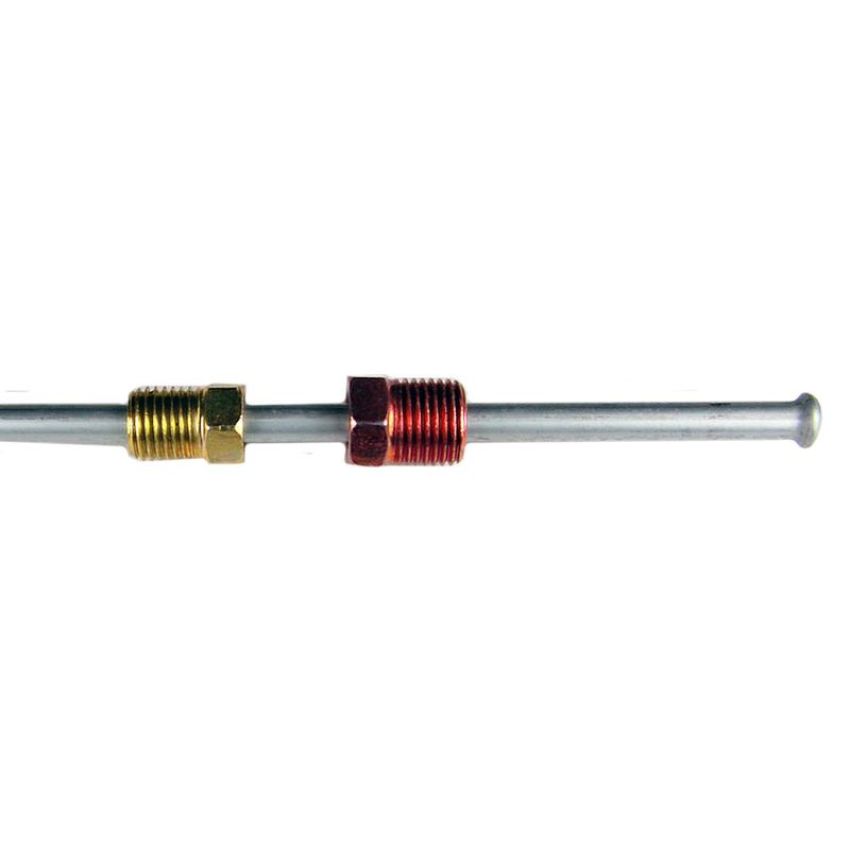 AGS BLA-R340 Steel Brake Line Adapter, 3/16 x 8 (3/8-24 Inverted)(7/16-24 Inverted)