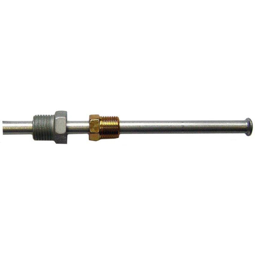 AGS BLA-S420 Steel Brake Line Adapter, 1/4 x 8 (7/16-24 Inverted)(1/2-20 Inverted)
