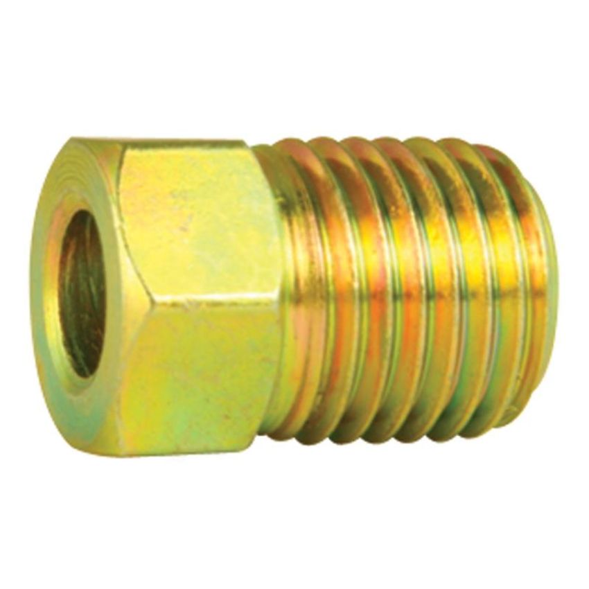 AGS BLF-12B Steel Tube Nut, 3/16 (3/8-24 Inverted), 1/bag