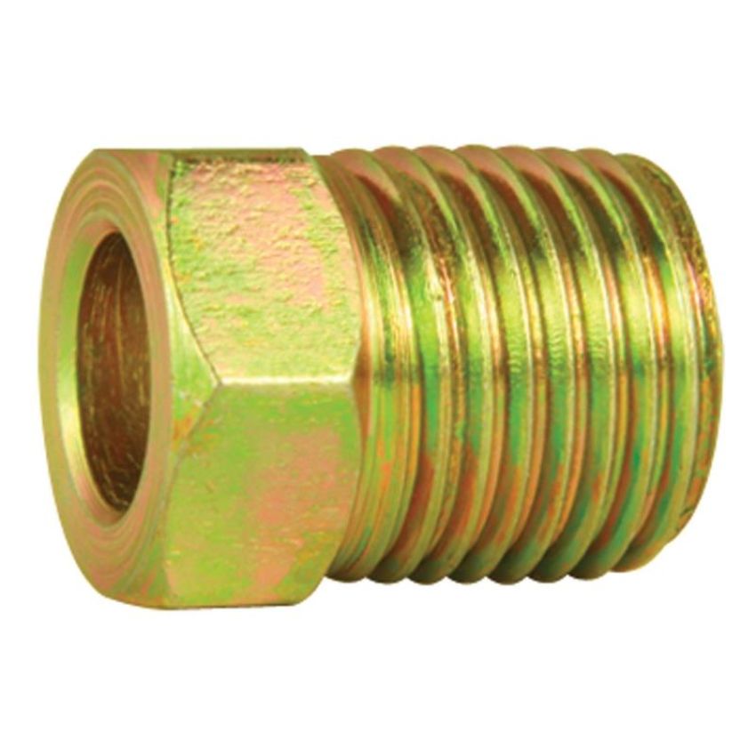 AGS BLF-13C-5 Steel Tube Nut, 1/4 (7/16-24 Inverted), 5/card