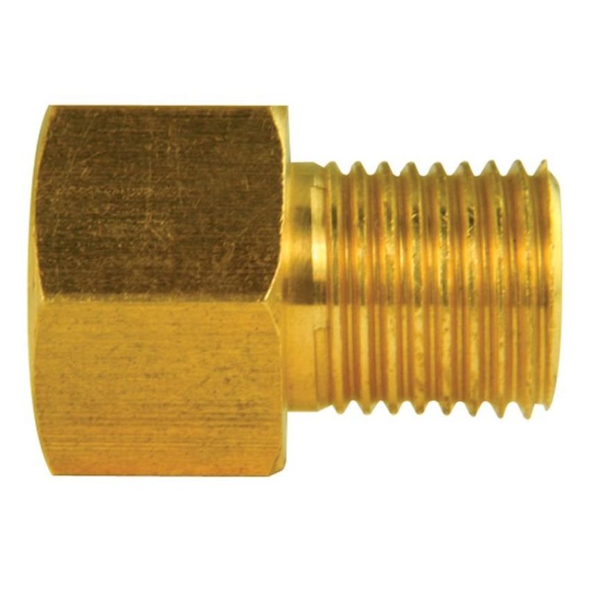 AGS BLF-19B Brass Adapter, Female(7/16-24 Inverted), Male(1/2-20 Inverted), 1/bag