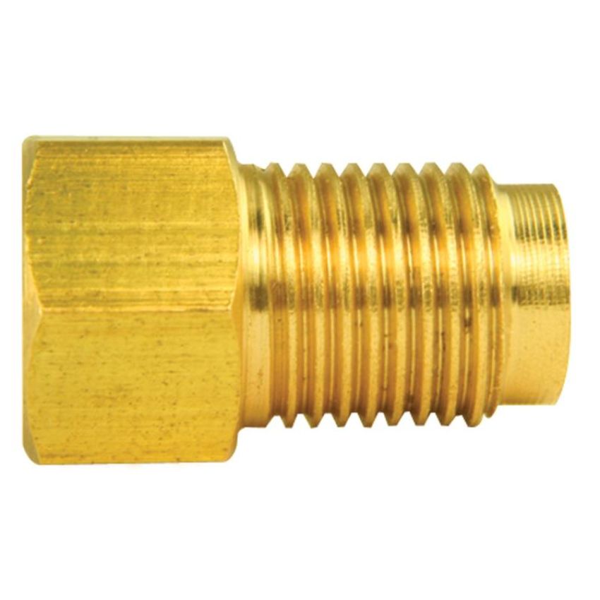AGS BLF-22B Brass Adapter, Female(3/8-24 Inverted), Male(7/16-24 Inverted), 1/bag