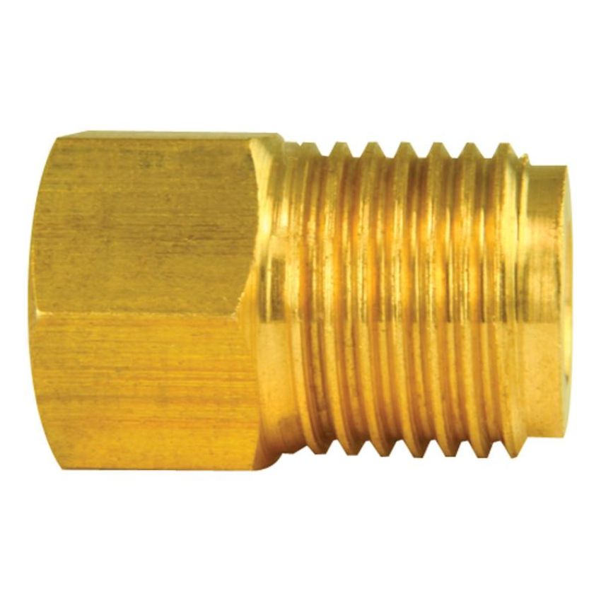 AGS BLF-25B Brass Adapter, Female(7/16-24 Inverted), Male(9/16-18 Inverted), 1/bag
