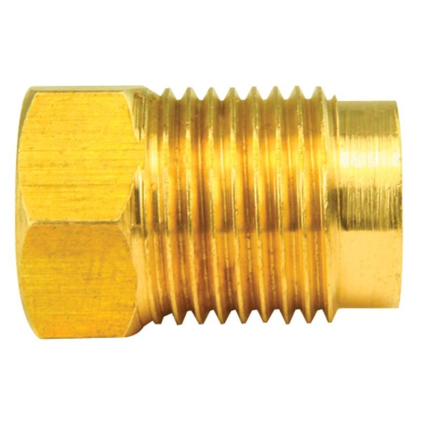 AGS BLF-27B Brass Adapter, Female(3/8-24 Inverted), Male(9/16-20 Inverted), 1/bag