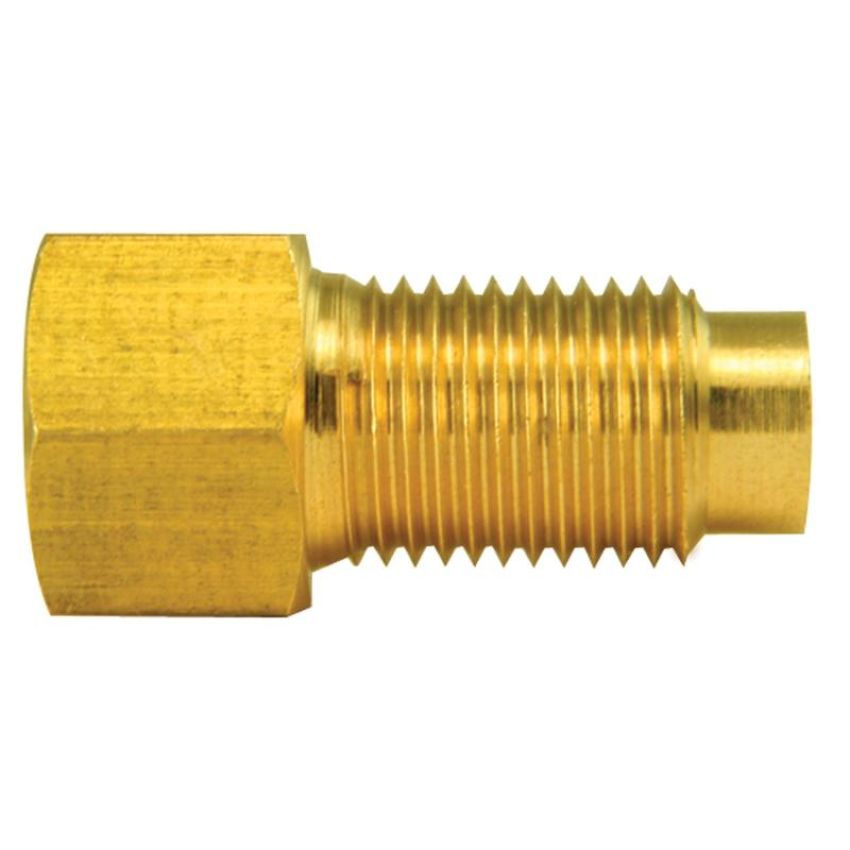 AGS BLF-29C Brass Adapter, Female(3/8-24 Inverted), Male(M10x1.0 Inverted), 1/card
