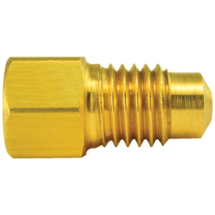 AGS BLF-35C Brass Adapter, Female(M10x1.0 Inverted), Male(M11x1.5 Bubble), 1/card