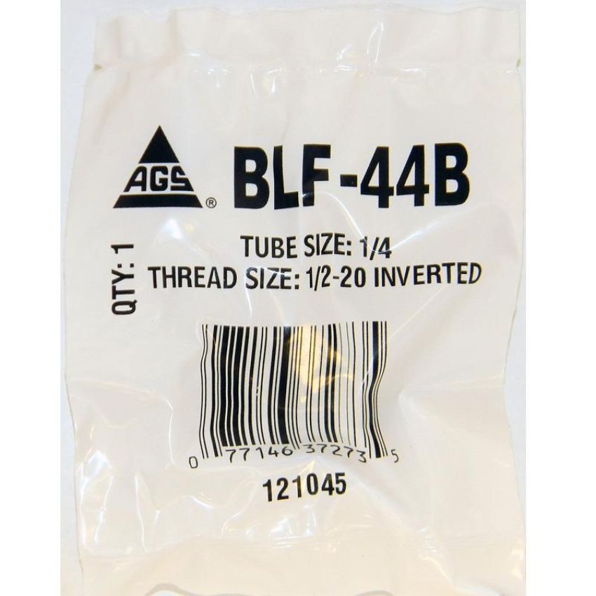 AGS BLF-44 Steel Tube Nut, 1/4 (1/2-20 Inverted), 10/bag