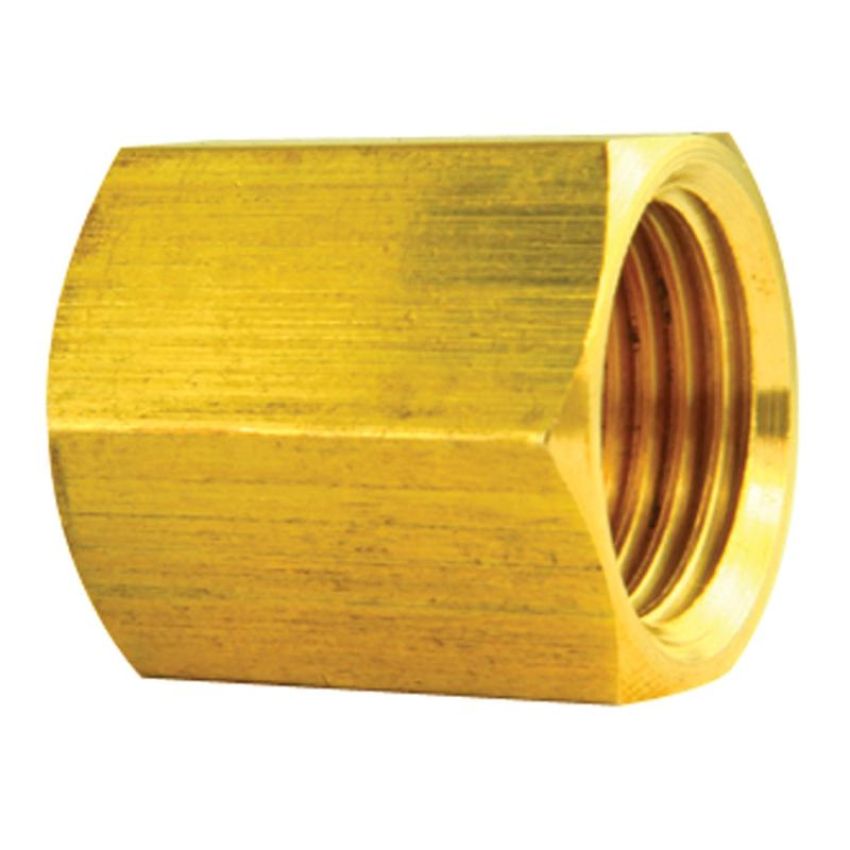 AGS BLU-6B Brass Brake Line Union, 3/8 (5/8-18 Inverted), 1/bag
