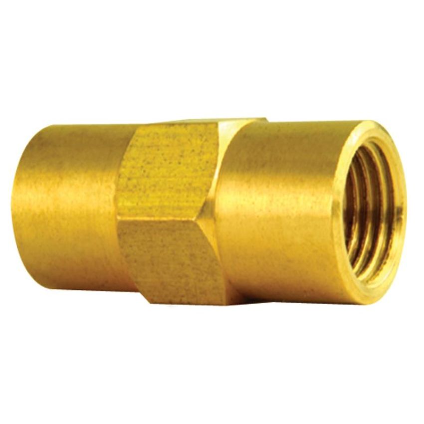 AGS BLU-9B Brass Brake Line Union, 3/16 (M10x1.0 Inverted), 1/bag