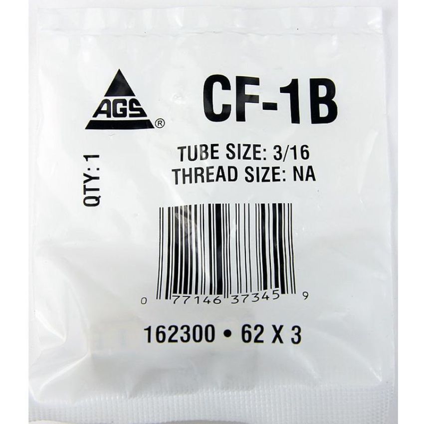 AGS CF-1 Brass compression union, 3/16, 1/card