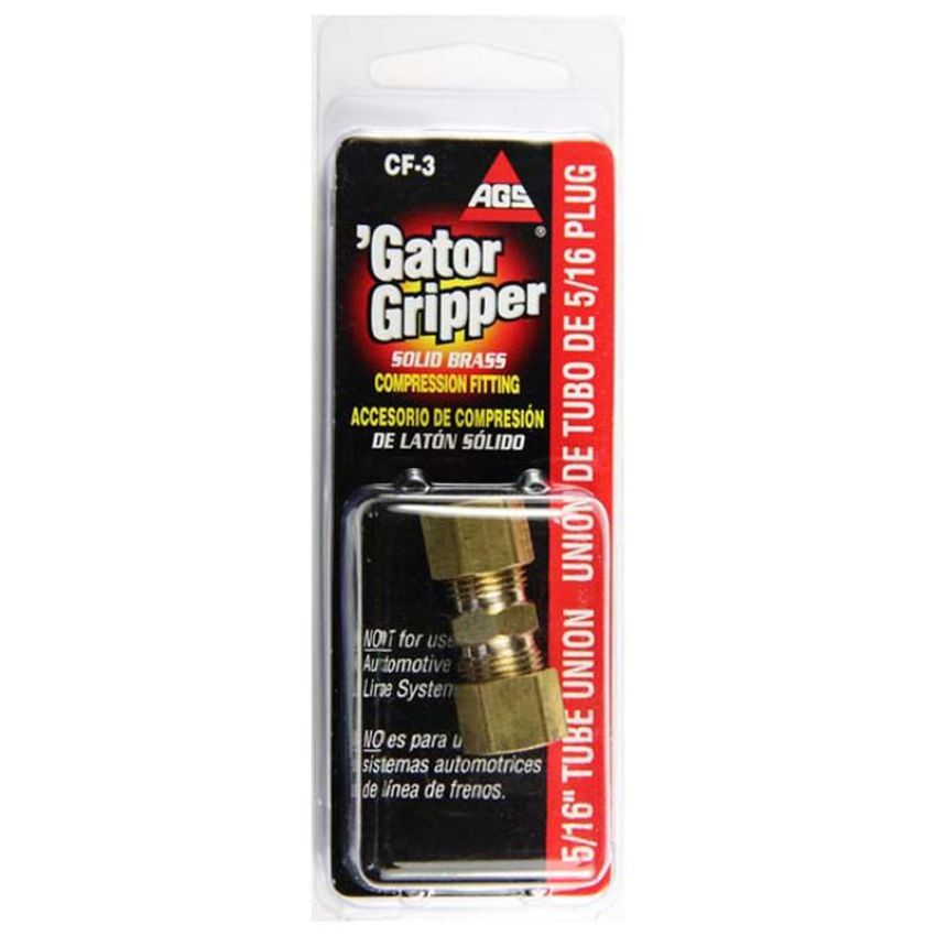 AGS CF-3 Brass compression union, 5/16, 1/card