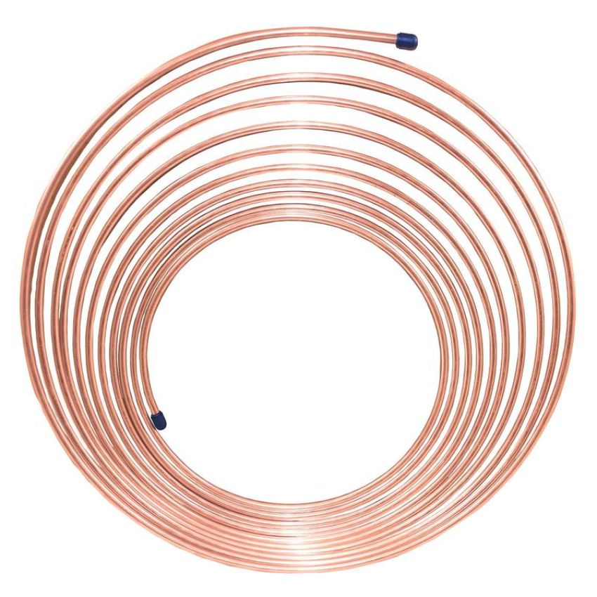 AGS CNC-325 NiCopp Nickel/Copper Brake Line Tubing Coil, 3/16 x 25ft