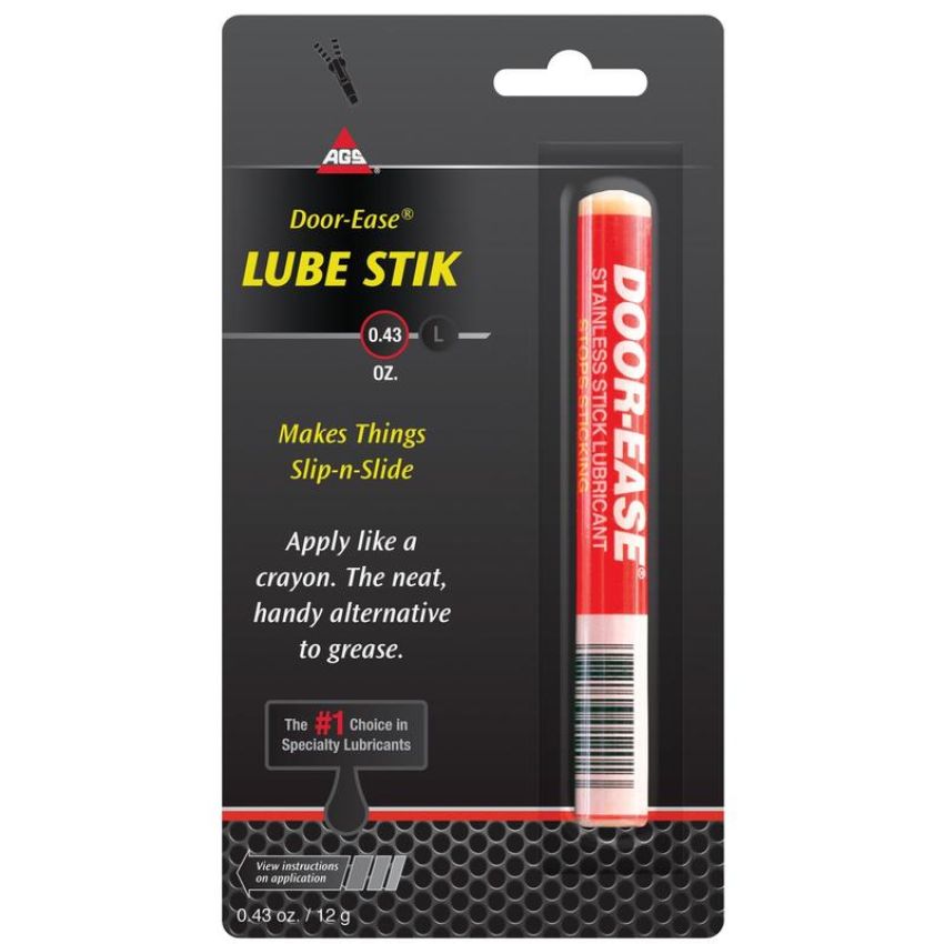 AGS DE-2 Door-Ease Lubricant, Stick, .43 oz, Card