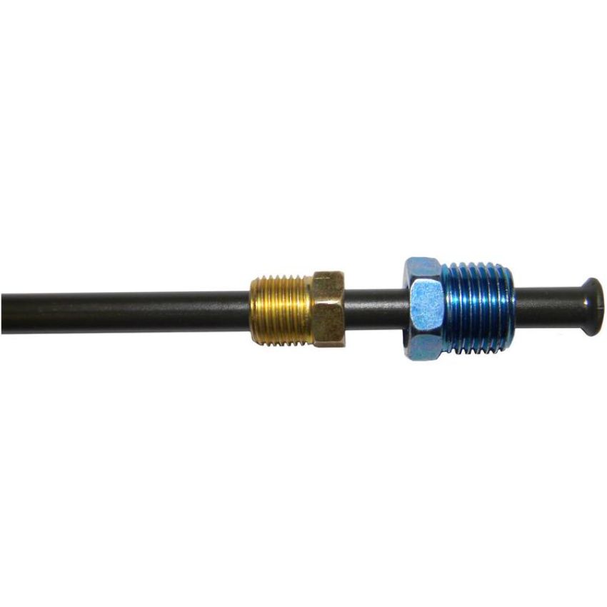 AGS PAA-B410 PVF Steel Brake Line Adapter, 1/4 x 8 (7/16-24 Inverted)(9/16-18 Inverted)