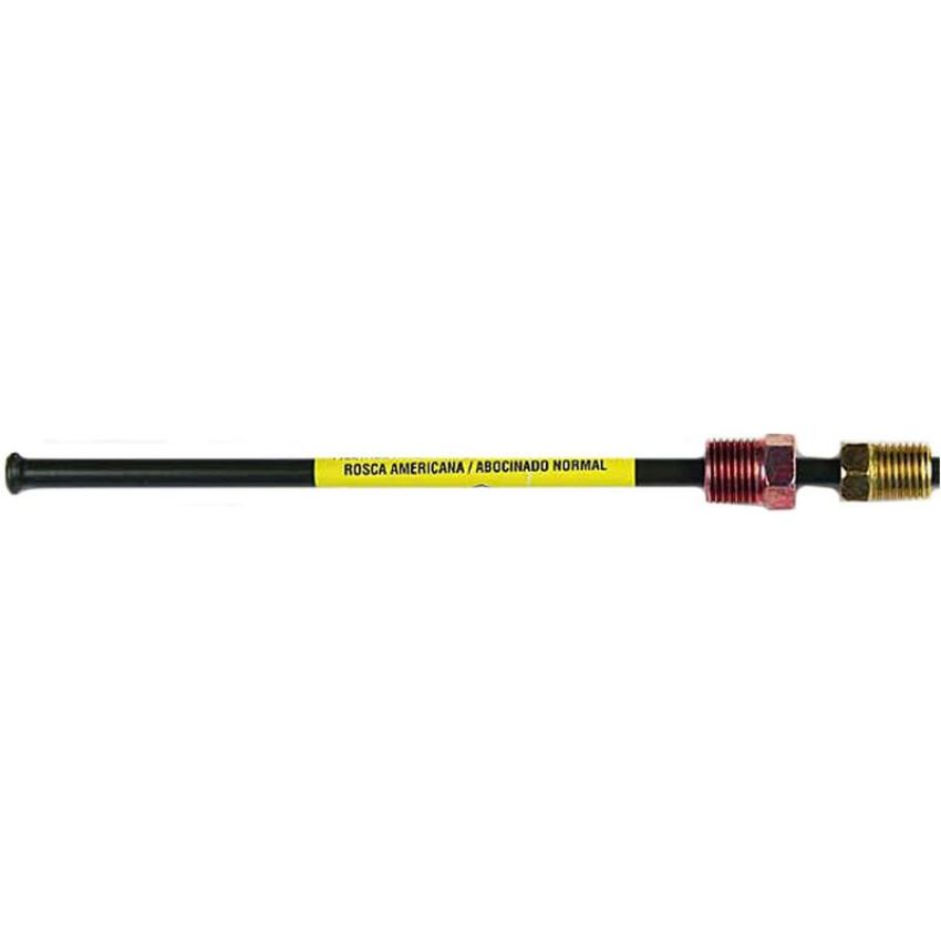 AGS PAA-R340 PVF Steel Brake Line Adapter, 3/16 x 8 (3/8-24 Inverted)(7/16-24 Inverted)
