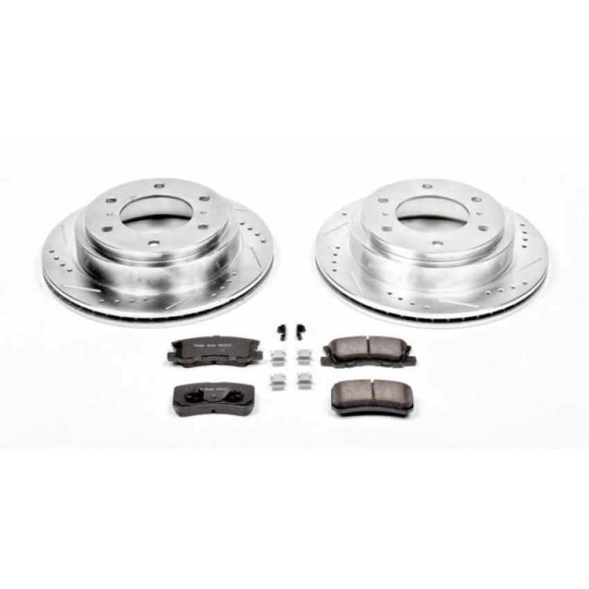 PowerStop K3119 Z23 Daily Driver Carbon-Fiber Ceramic Brake Pad and Drilled & Slotted Rotor Kit