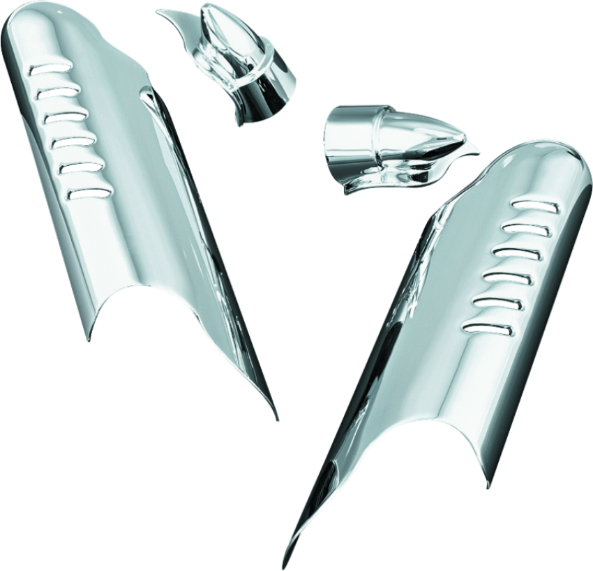 Kuryakyn 7768 Lower Leg Deflector Shields 00-13 Touring Chrome