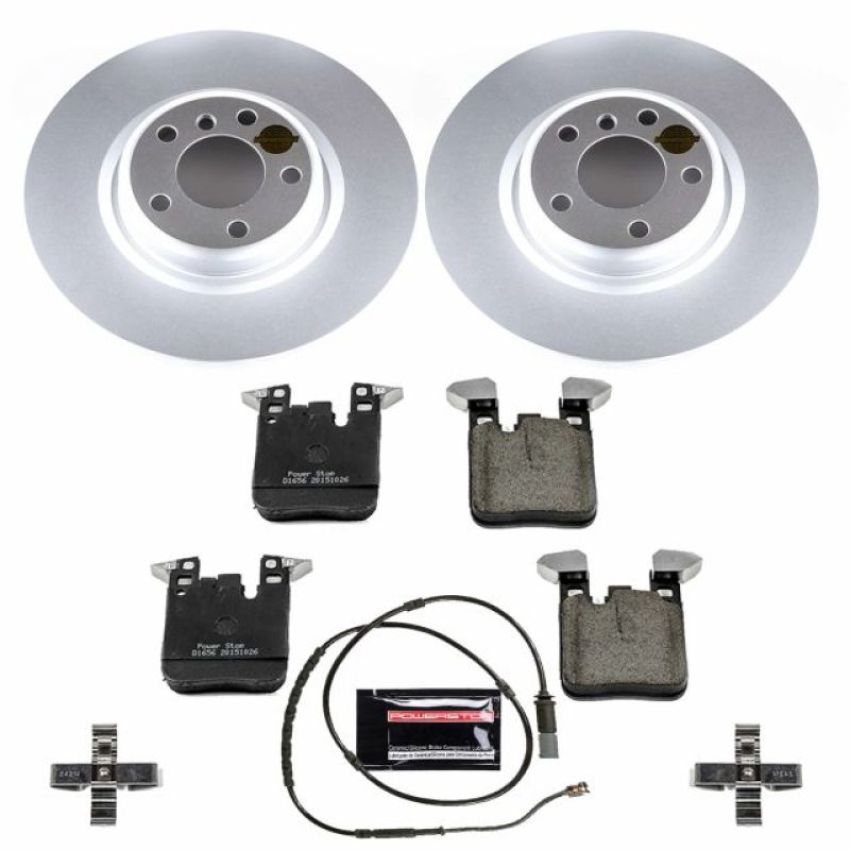 PowerStop CRK6657 Genuine Geomet Coated Rotor and Carbon-Fiber Ceramic Brake Pad Kit