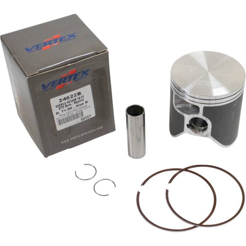 Vertex Pistons 24622B Vertex Piston 16-24 Sherco SE-R 300 300cc Cast Replica Piston Kit