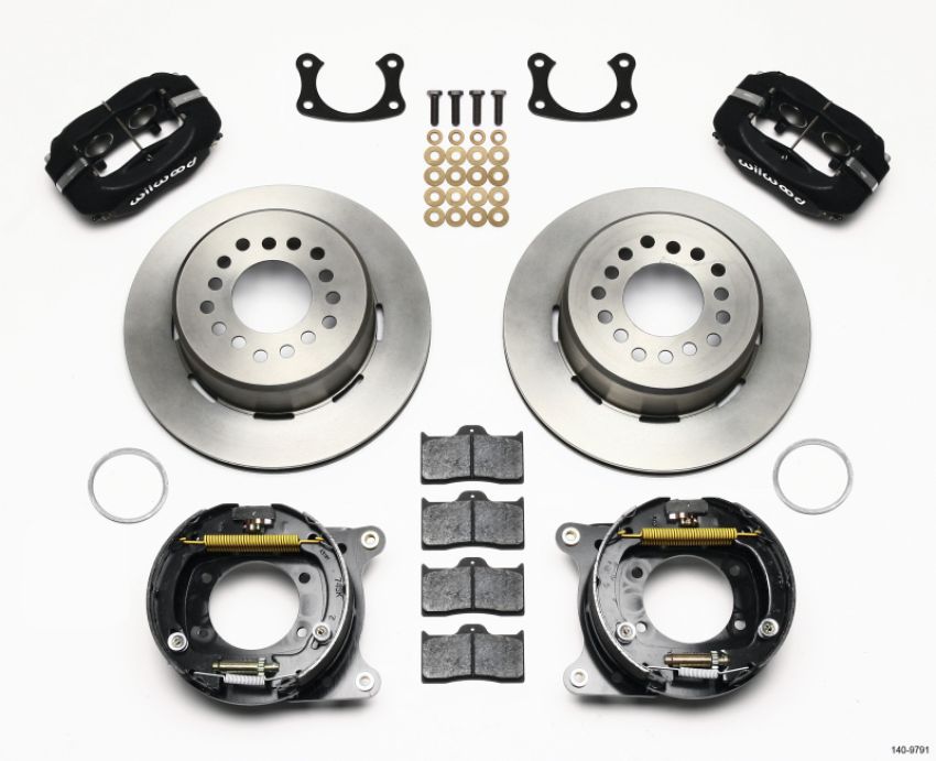 Wilwood 140-9791 Forged Dynalite P/S Park Brake Kit New Big Ford 2.50in Offset Front Caliper Mount