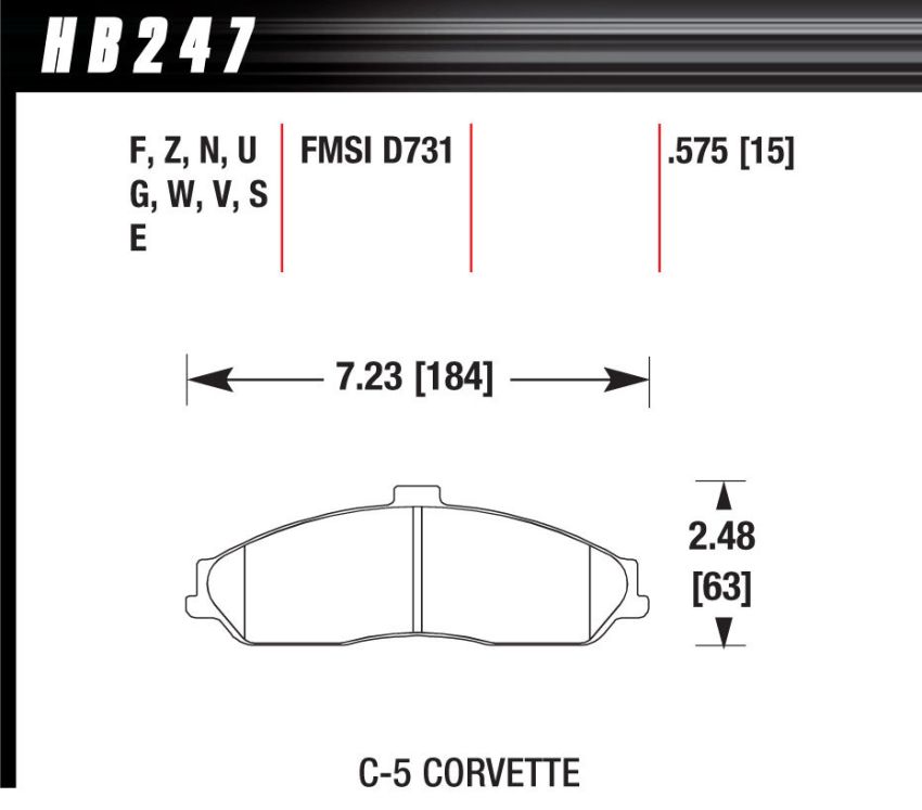 Hawk Performance HB247N.575 HP Plus Disc Brake Pad
