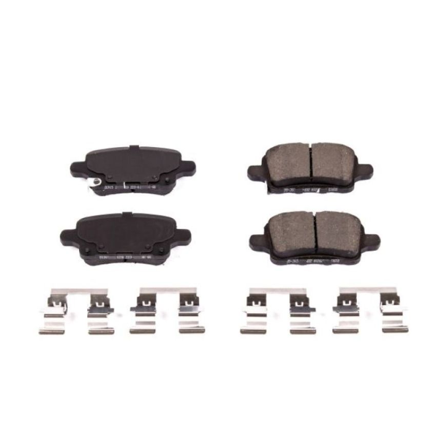 PowerStop Z23-1915 PowerStop - Z23 Daily Driver Carbon-Fiber Ceramic Brake Pads with Hardware Kit