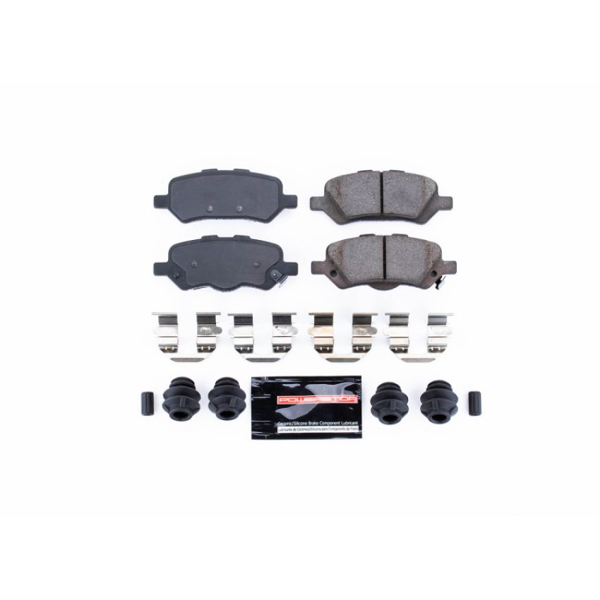 PowerStop Z23-1402 PowerStop - Z23 Daily Driver Carbon-Fiber Ceramic Brake Pads with Hardware Kit