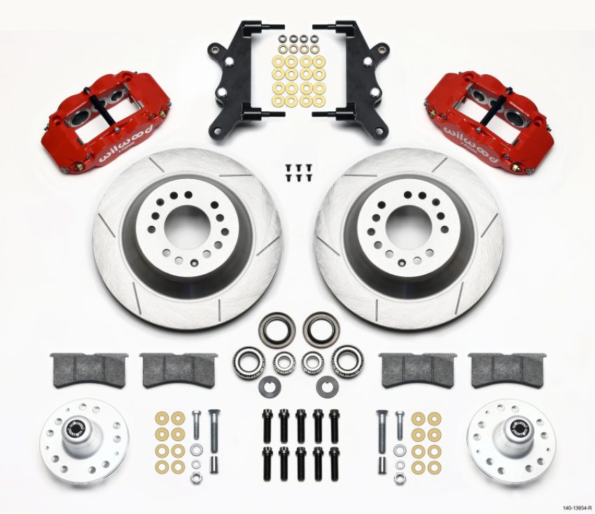 Wilwood 140-13654-R Narrow Superlite 6R Front Hub & 1PC Rtr Kit 12.88in-Red 60-68 Ford / Mercury Full Size