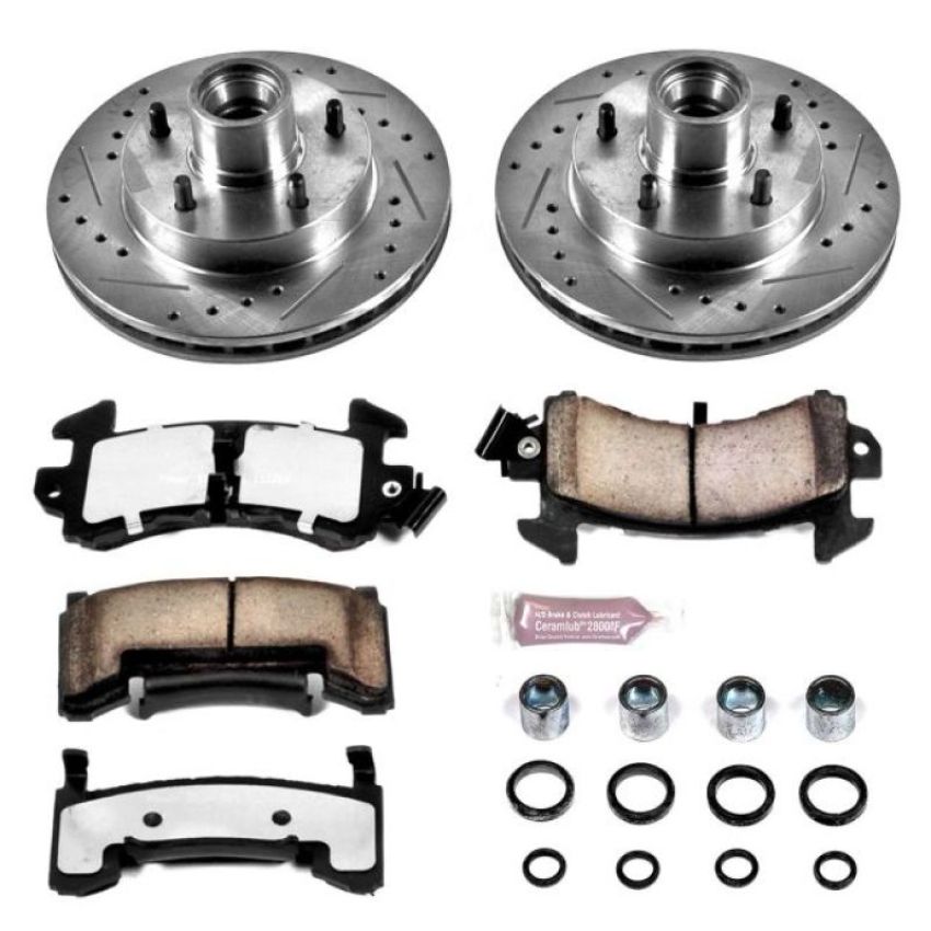 PowerStop K1485-36 Z36 Truck and SUV Carbon-Fiber Ceramic Brake Pad and Drilled & Slotted Rotor Kit
