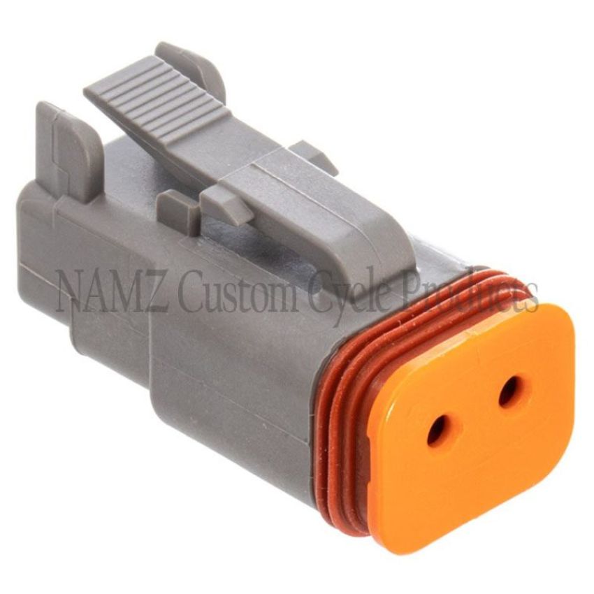 NAMZ DP-2G Deutsch DT Series 2-Wire Plug & Wedgelock - Grey (Repl HD 72132-94GY)