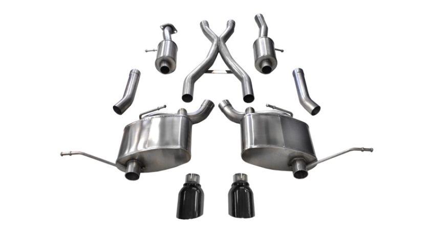 CORSA Performance 14991BLK Corsa 2011-2021 Jeep Grand Cherokee Black 2.5in Dual Rear Exit Cat-Back Exhaust