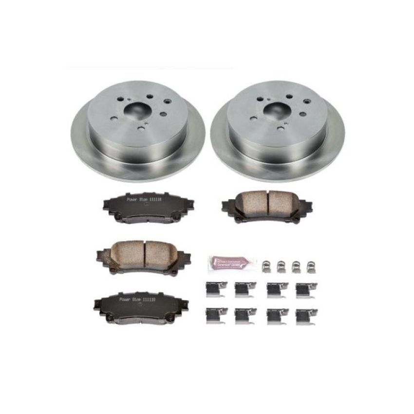 PowerStop KOE5864 OE Stock Replacement Low-Dust Ceramic Brake Pad and Rotor Kit