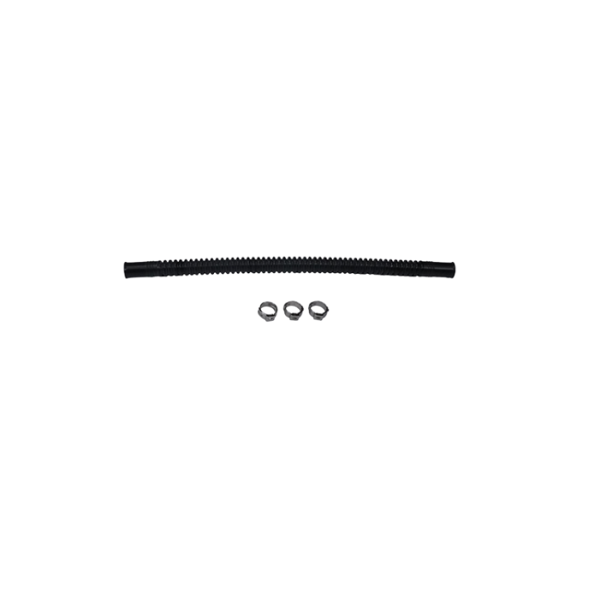 DeatschWerks 9-CT-10-38 Convoluted Tubing 250mm Length x 10mm ID Side 1 x 10mm ID Side 2 - Black