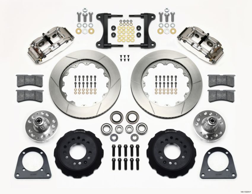 Wilwood 140-13225-P Narrow Superlite 6R Front Hub Kit 14.00in Polished TCI-IFS 71-78 (Pinto Based)