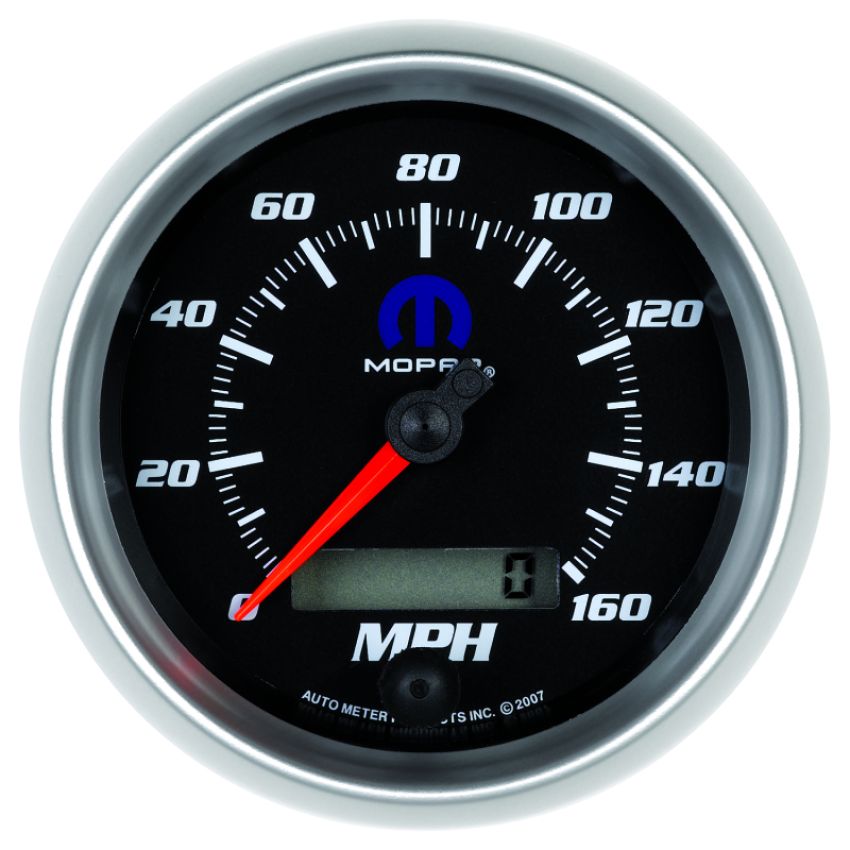 Autometer Mopar 3-3/8in 160 MPH Electric Programmable Speedometer Gauge - Black