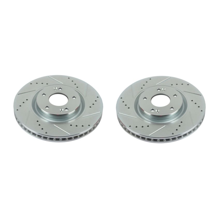 PowerStop JBR1554XPR PowerStop Evolution Performance Drilled, Slotted & Plated Brake Rotor Pair