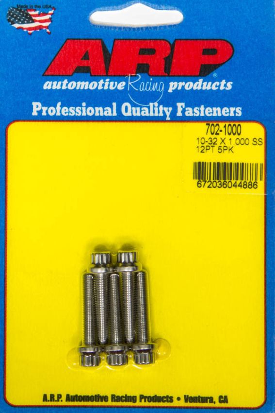 ARP ARP702-1000 S/S Bolt Kit -12pt (5pk) 10-32 x 1.000